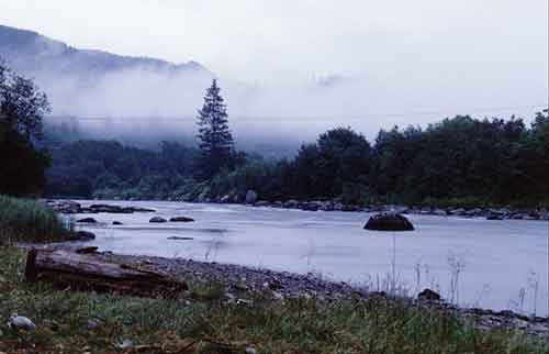 A wonderful fishingpool in river
 Orkla Norway 4 aclock in the morning